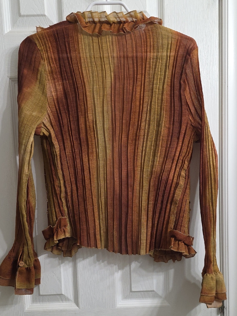 Vintage NESS  Ruffle Sequin Cardigan - Size S - Picture 2 of 6